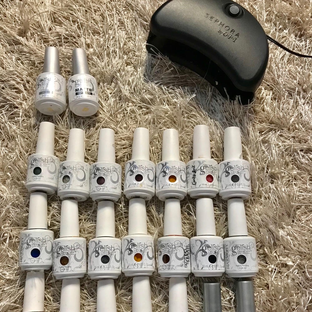 Gelish Lot and LED OPI Gel Light - Nail Gel